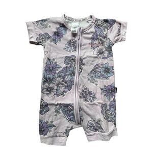 Bonds Floral Bodysuit in Purple and Gray